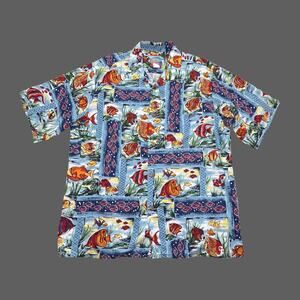 Joe Kealuha's Reyn Spooner Multicolor Tropical SS Shirt Size M GUC